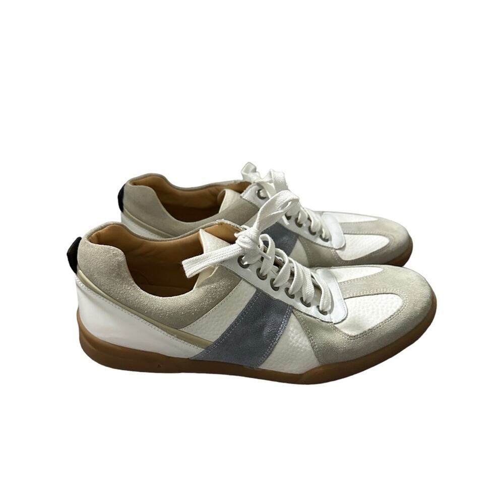 George Brown Bilt Men's Morgan Oxford Sneaker Shoes‎ Sz 10 in White/Cement